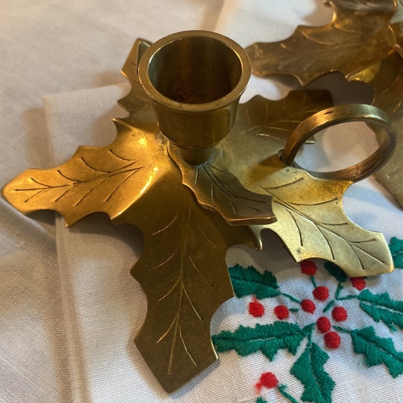 Vintage brass candlestick holders - Picture 2 of 4